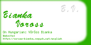 bianka voross business card