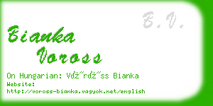 bianka voross business card